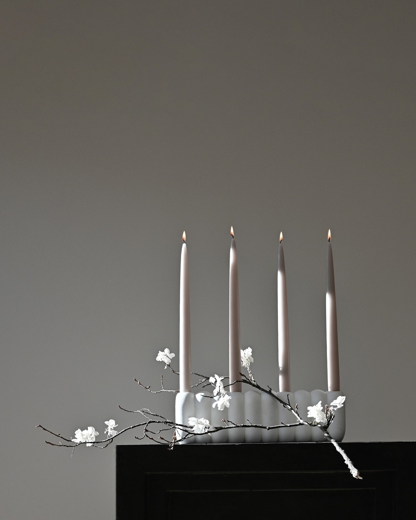 101 Copenhagen - Tube Candle Holder, Big - Bone White - Candle Holders