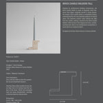 101 Copenhagen - Brick Candle Holder, Tall - Limestone - Candle Holders