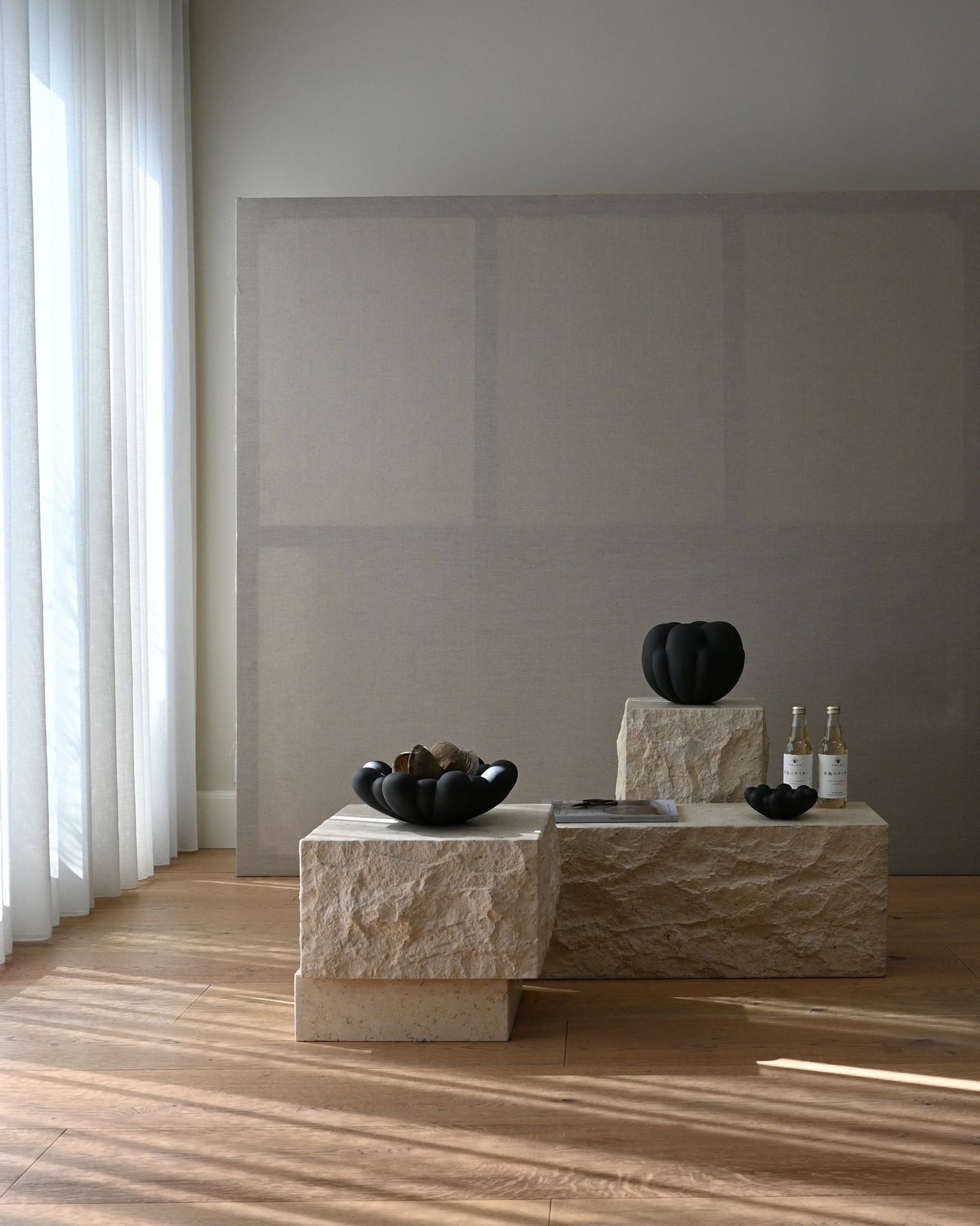 101 Copenhagen - Temple Coffee Table, Low - Limestone - Table