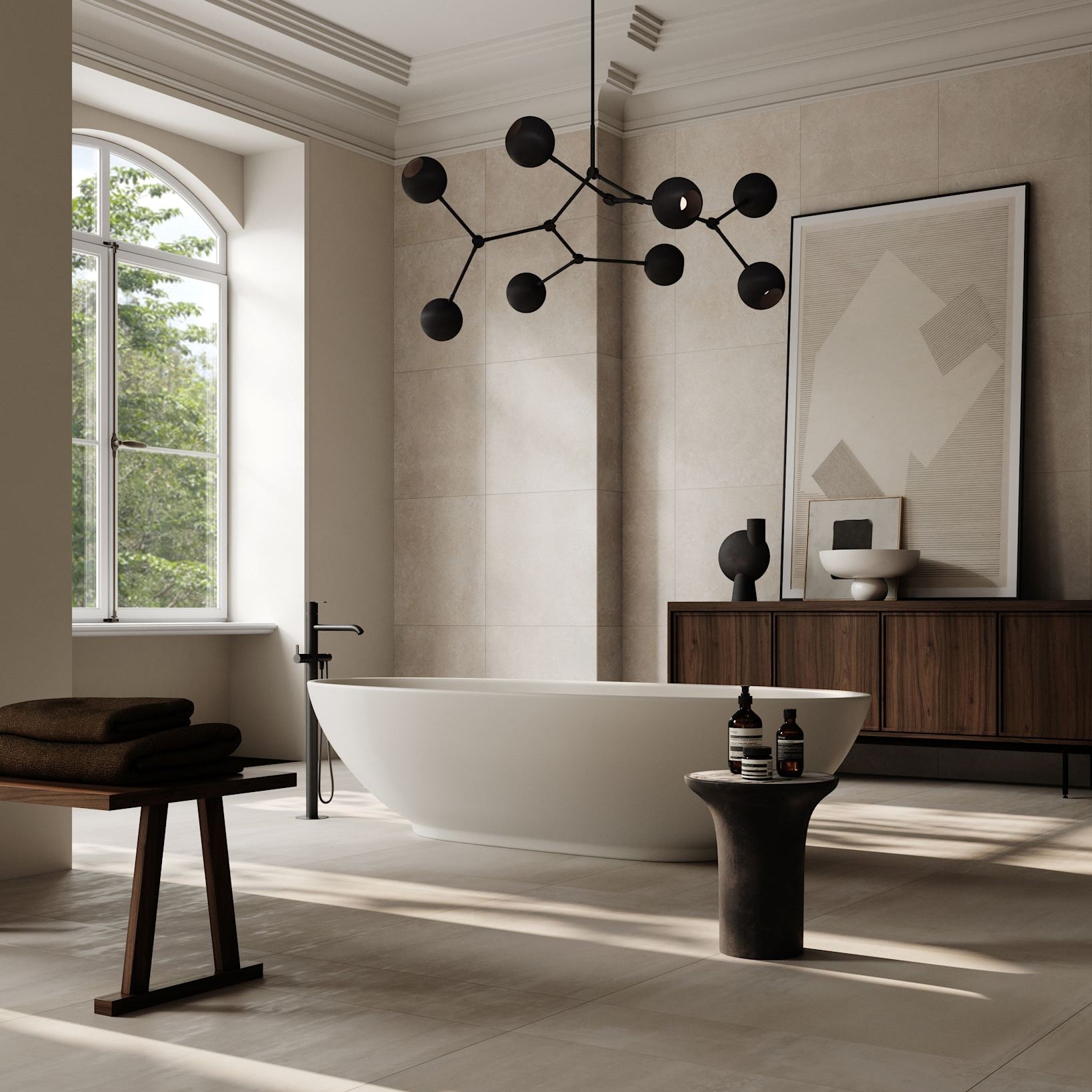 101 Copenhagen - Drop Chandelier Globe - Burned Black - Chandelier