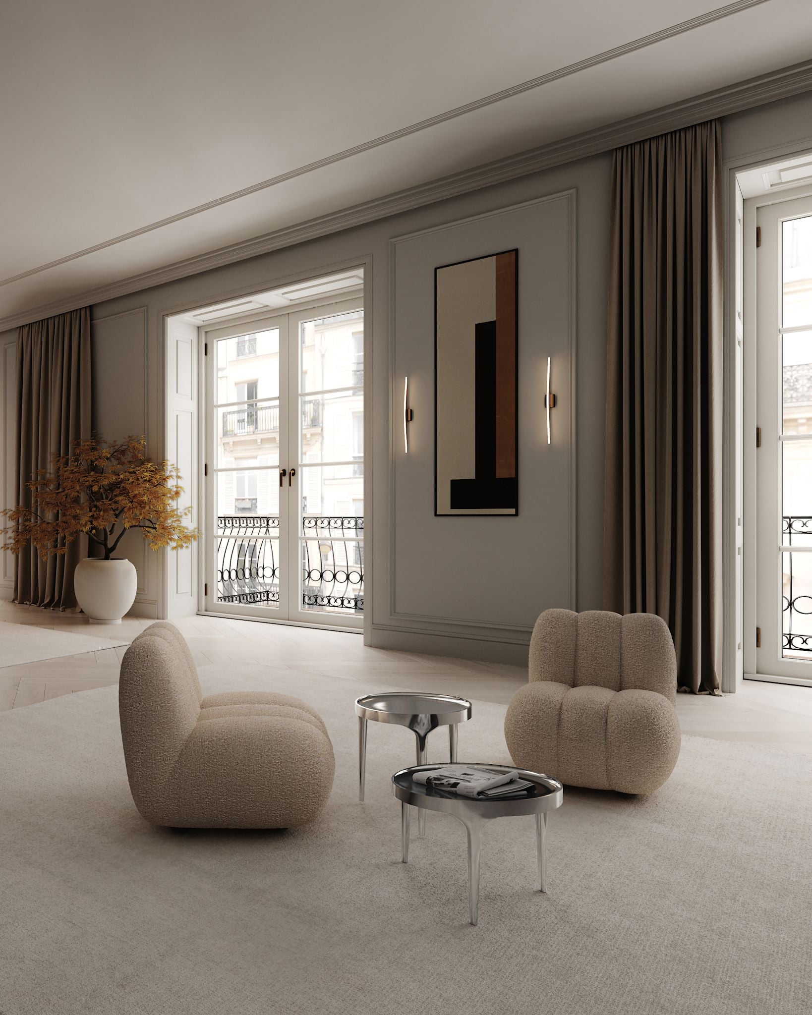 101 Copenhagen - Phantom Table, Tall - Chrome - Coffee or Side Table