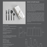 101 Copenhagen - Kogei Cutlery - Black (24 pcs) - Cutlery set