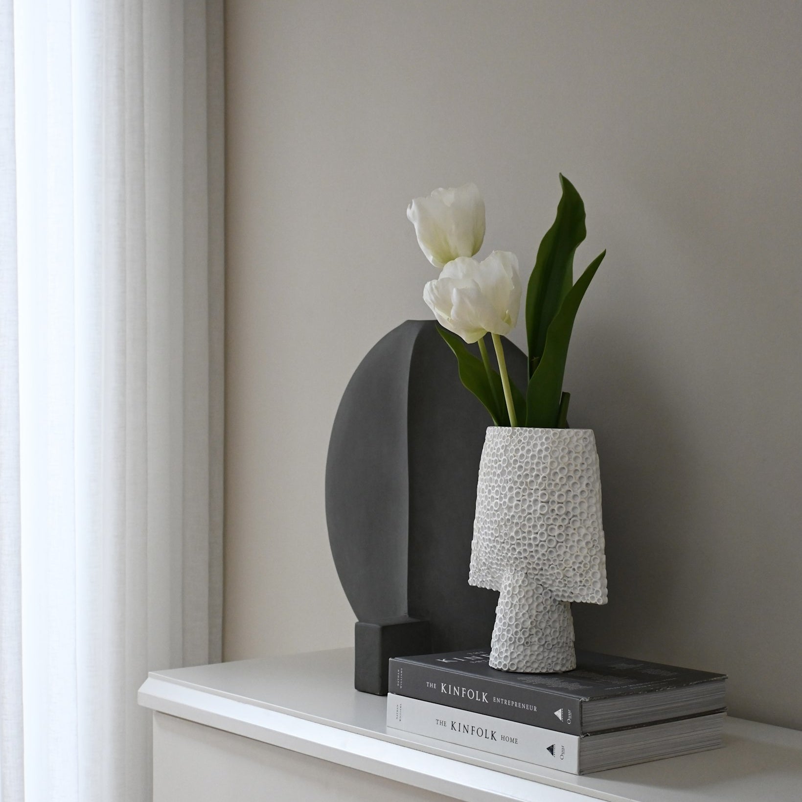 101 Copenhagen - Sphere Vase Square Shisen, Mini - Bone White - Vase