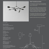 Drop Chandelier, Mini - Bronze (5m)