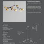 101 Copenhagen - Stingray Chandelier - Brass (5m) - Chandelier
