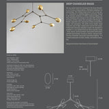 Drop Chandelier - Brass (5m)