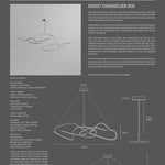 101 Copenhagen - Ghost Chandelier, Big - Chrome (5m) - Chandelier