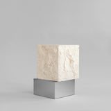 101 Copenhagen - Temple Coffee Table, Tall - Chrome / Limestone - Table