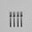 101 Copenhagen - Kogei Dessert Fork - Black - Cutlery set