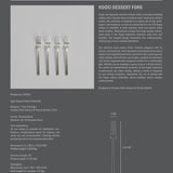 101 Copenhagen - Kogei Dessert Fork - Brushed Steel - Cutlery fork set