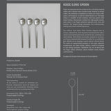 101 Copenhagen - Kogei Long Spoon - Brushed Steel - Cutlery long spoon set