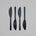 101 Copenhagen - Kogei Knife Fat - Black - Cutlery set
