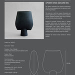 101 Copenhagen - Sphere Vase Square, Big - Black - Vase