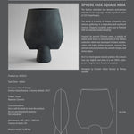 101 Copenhagen - Sphere Vase Square, Hexa - Black - Vase