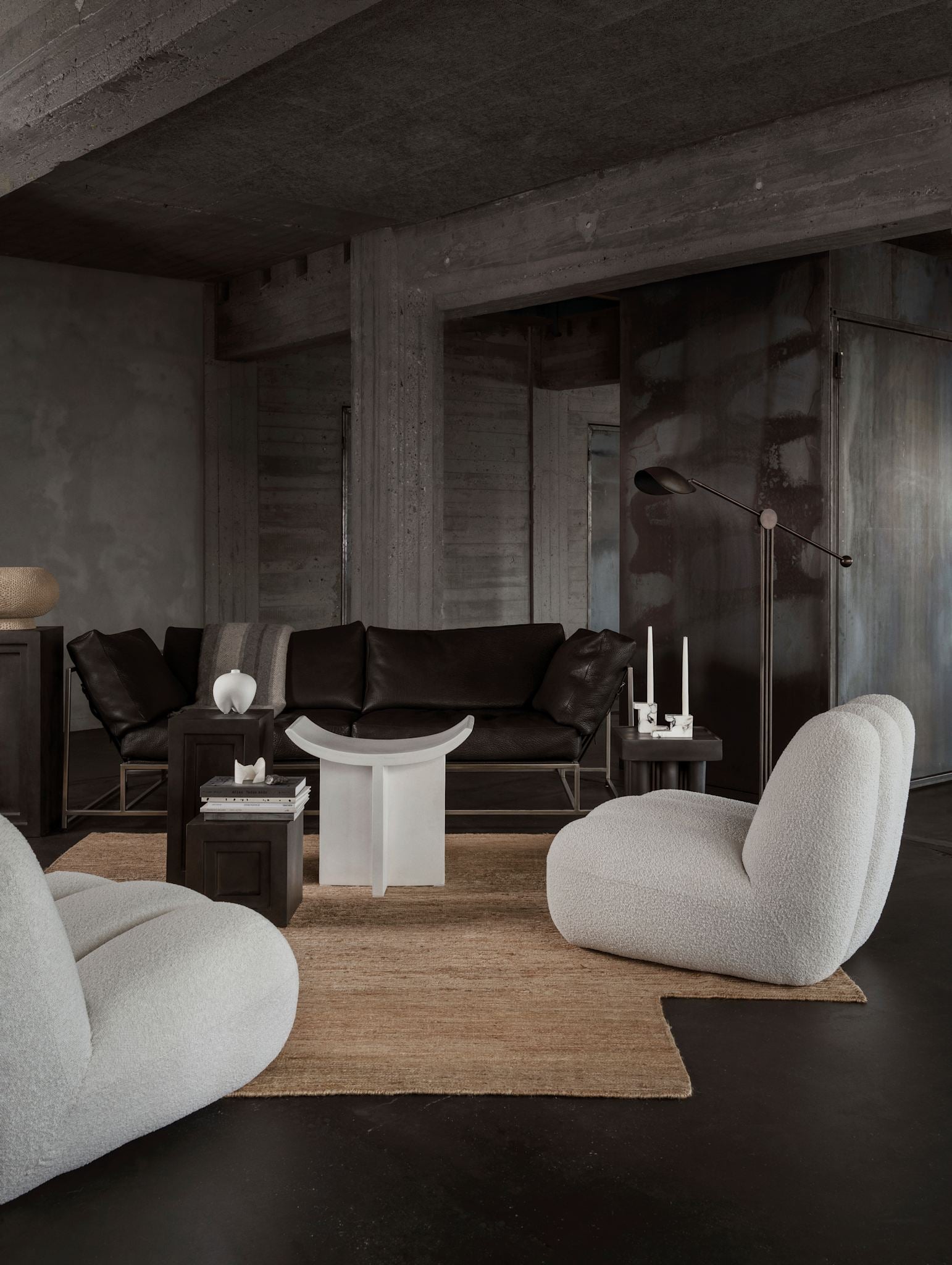 Toe Chair, Brutus Stool, Podiums, Sumo Petit, Kabin Shisen, Brick Candle holders, Spider Table, Stingray Floor Lamp