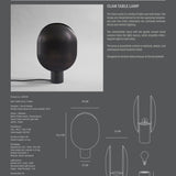 101 Copenhagen - Clam Table Lamp - Burned Black - Table Lamp