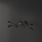 101 Copenhagen Drop Chandelier Mini - Bronze turned on and off