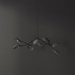 101 Copenhagen Drop Chandelier Mini - oxidized turned on and off
