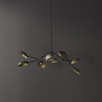 101 Copenhagen Drop Chandelier Mini - Brass turned on and off