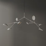 101 Copenhagen Drop Chandelier - White turned on and off