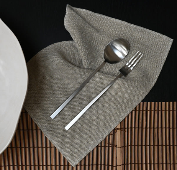 101 Copenhagen Kogei Salad servers in brushed steel