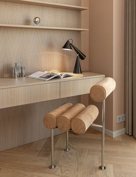 Reterra Hipodroomi apartment with a Hiro dining chair in Nubuck leather