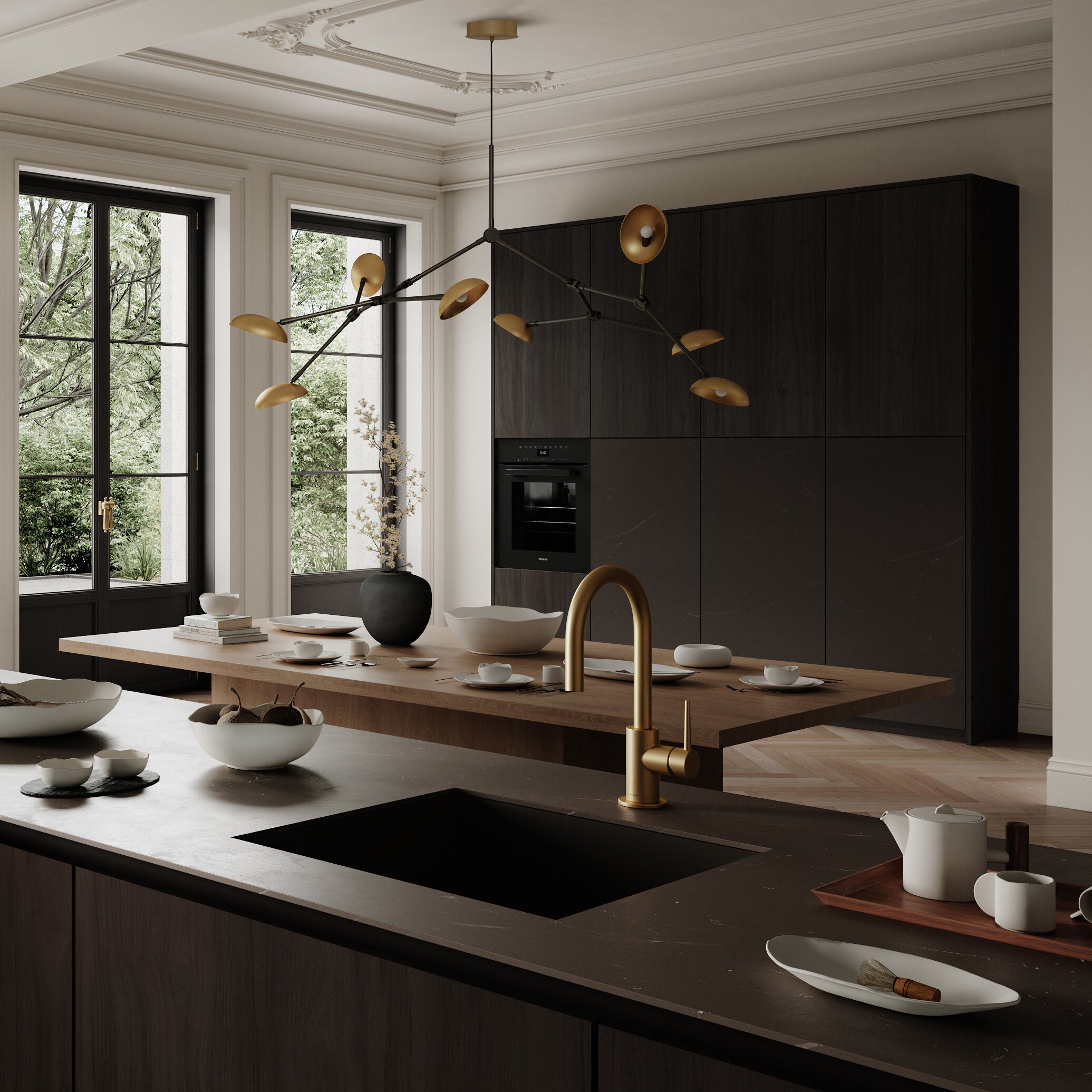 101 Copenhagen - Drop Chandelier - Brass (5m) - Chandelier