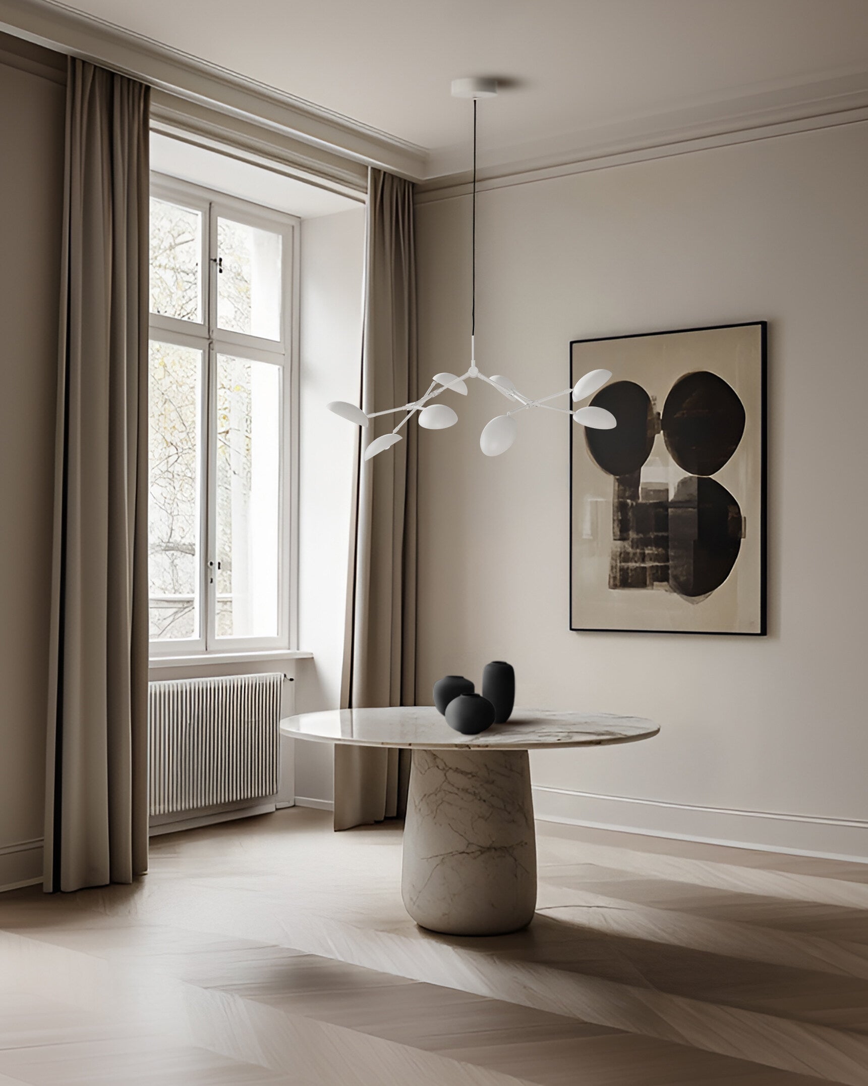 101 Copenhagen - Drop Chandelier, Mini - White (5m) - Chandelier