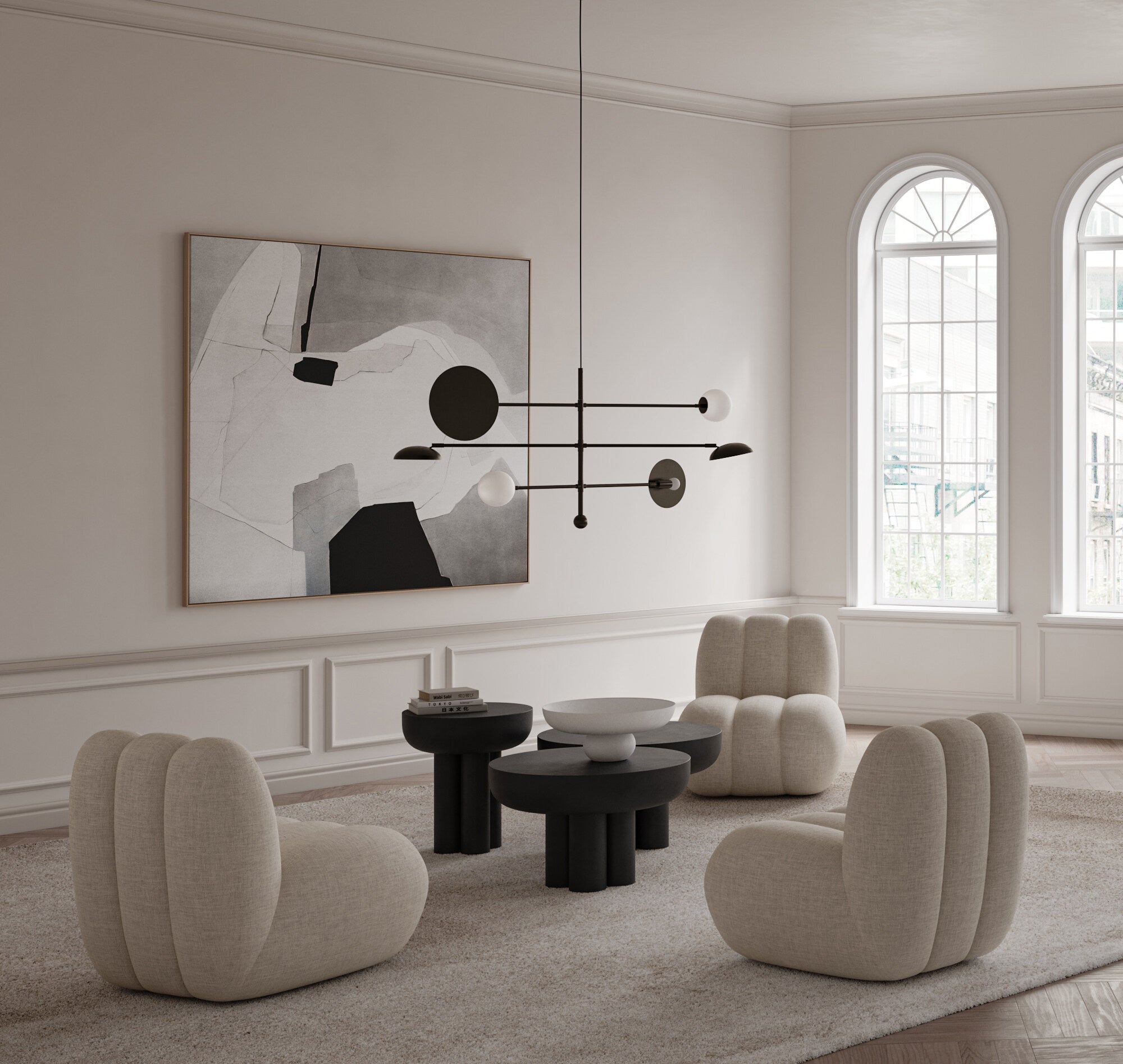 101 Copenhagen - Sahn Chandelier - Bronze (5m) - Chandelier