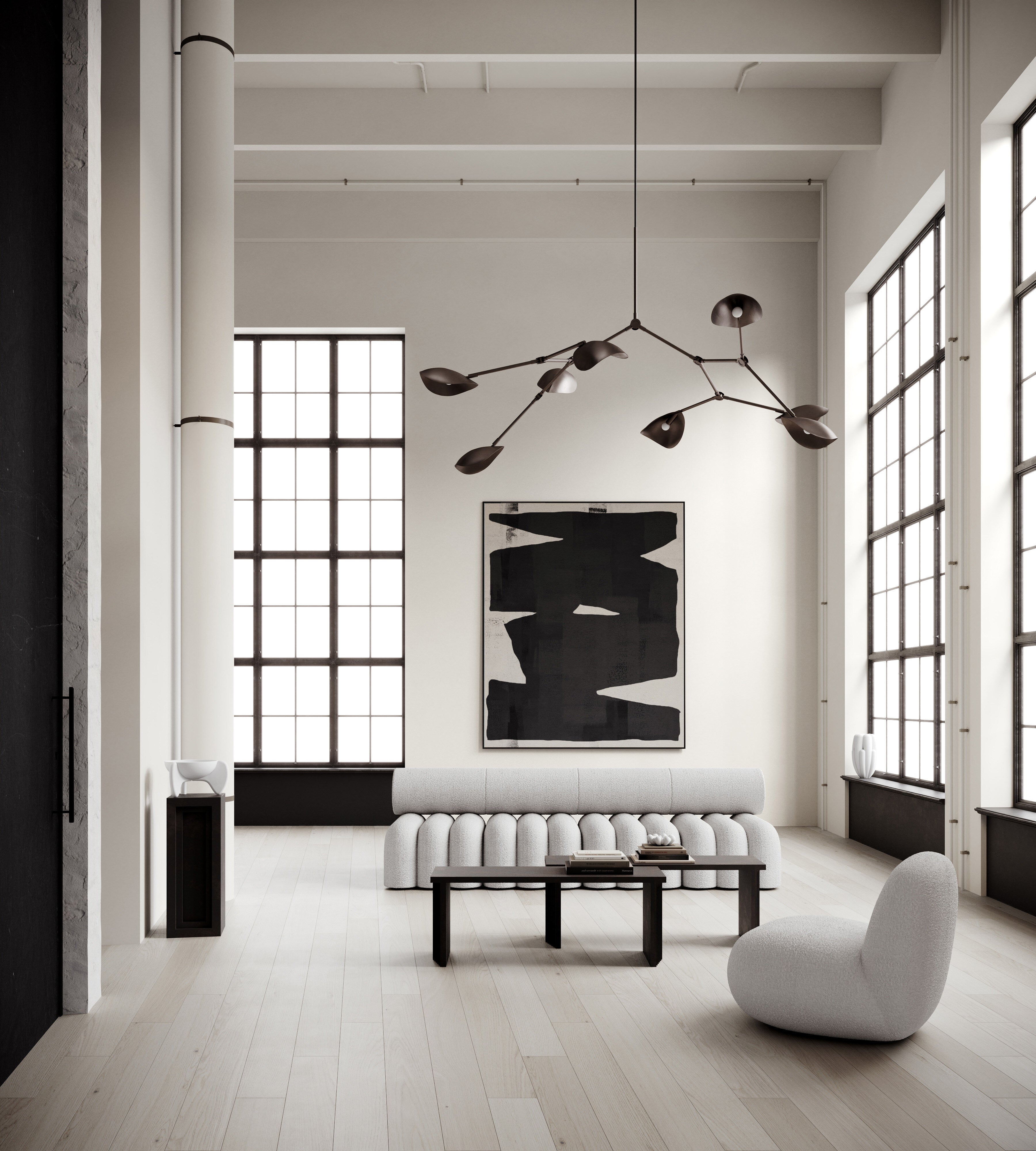 101 Copenhagen - Stingray Chandelier, Grande - Bronze (5m) - Chandelier