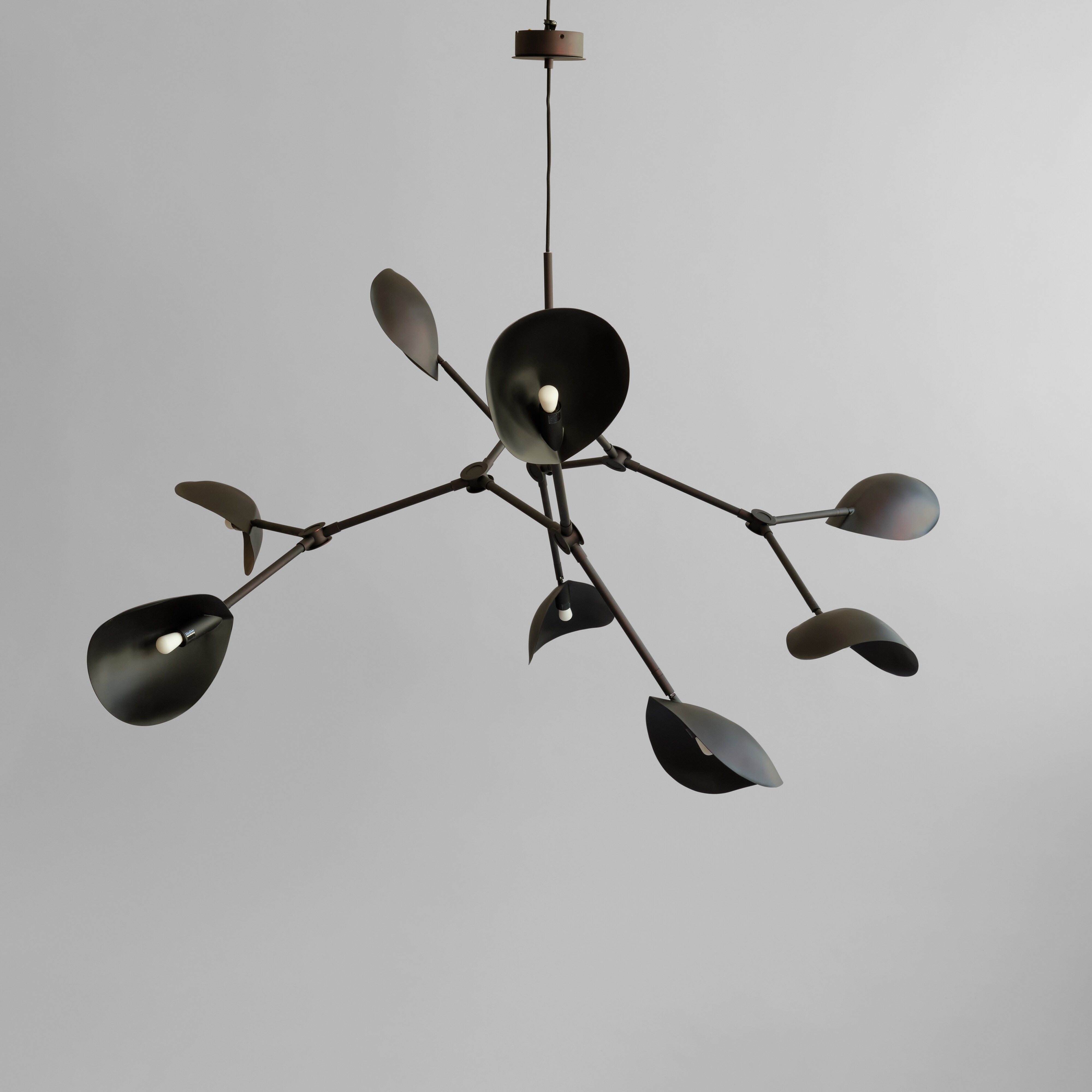 101 Copenhagen - Stingray Chandelier, Grande - Burned Black (5m) - Chandelier