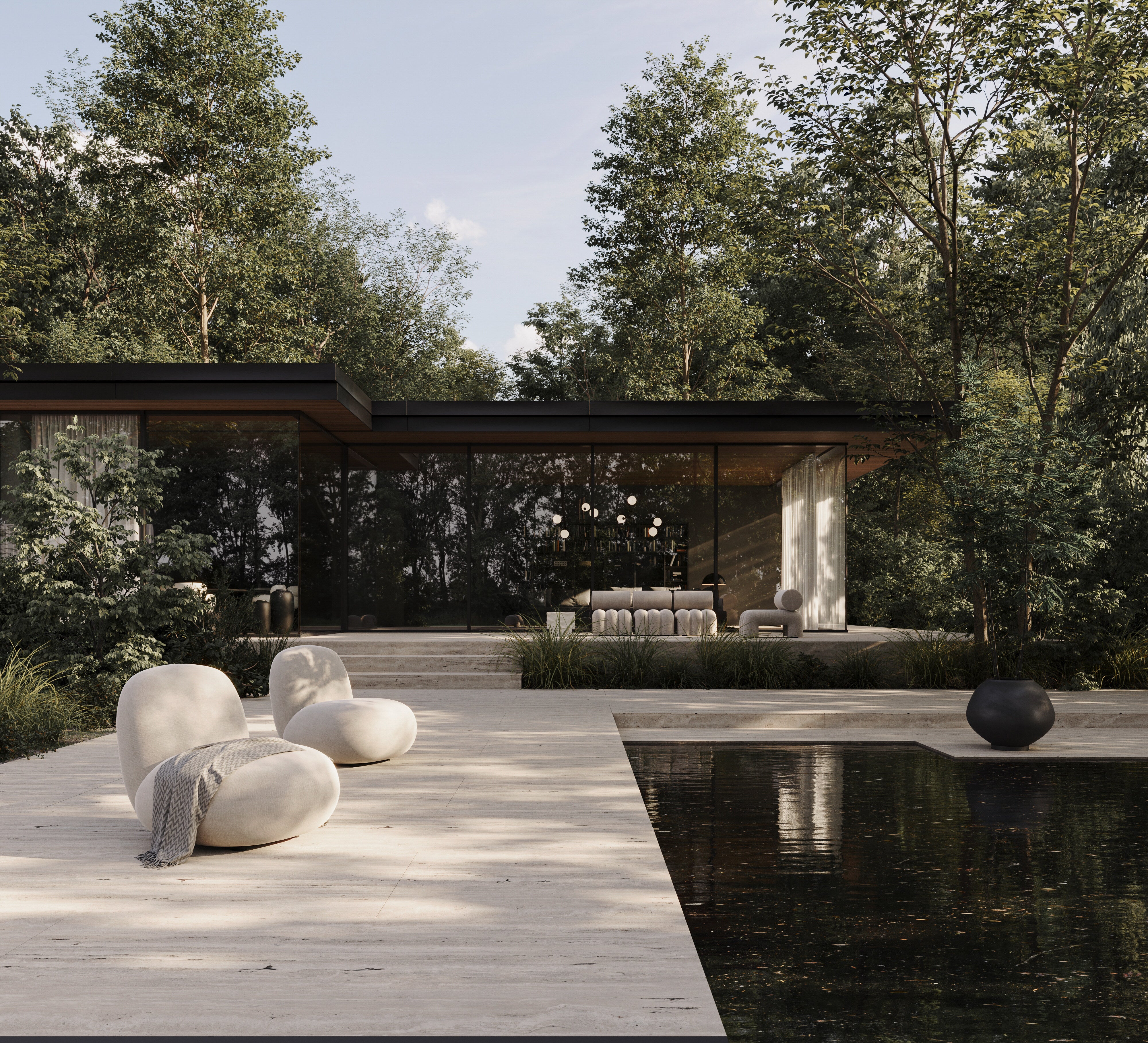 101 Copenhagen - Drop Chandelier Bulp, Grande - Grey (5m) - Chandelier