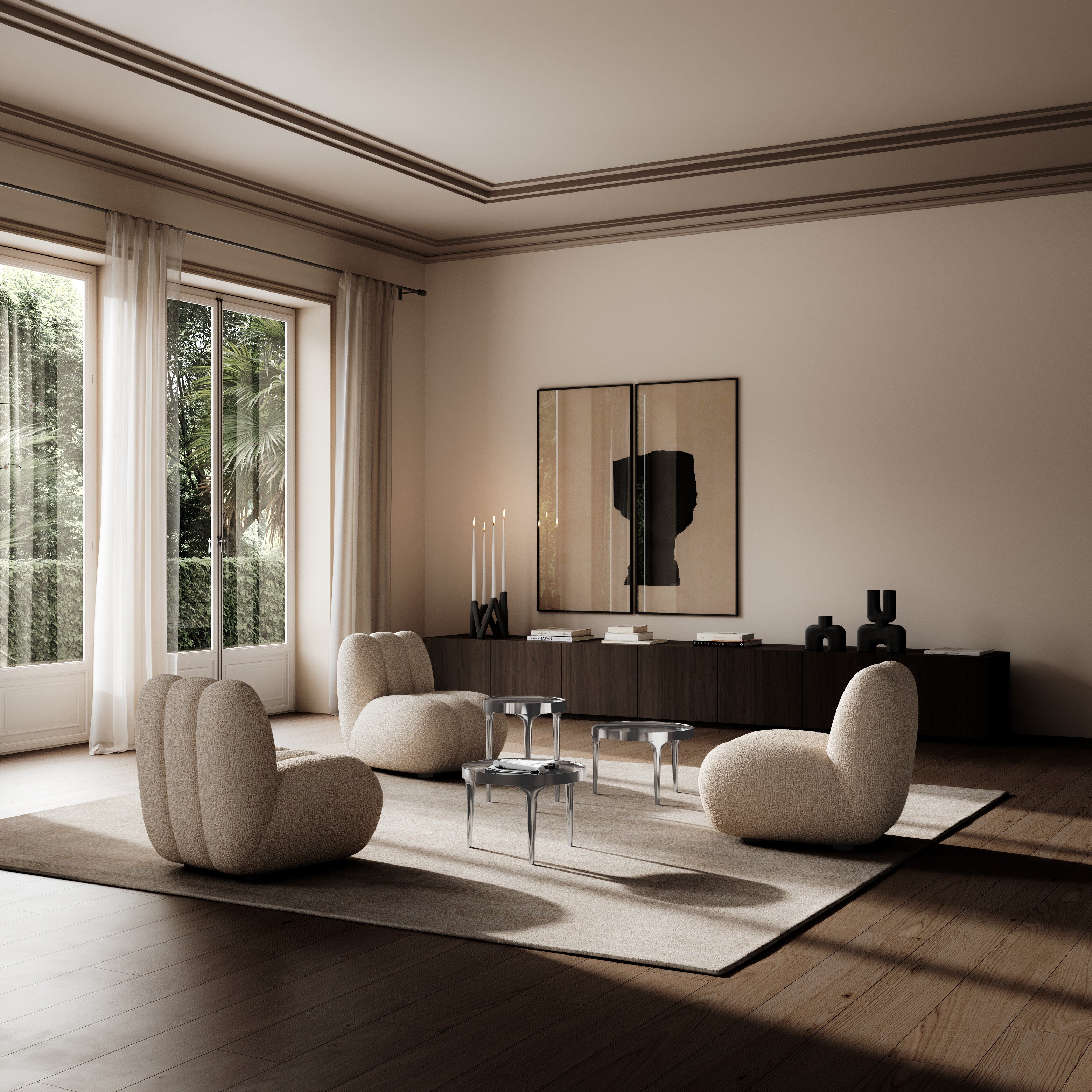 101 Copenhagen - Phantom Table, Low - Chrome - Coffee Table