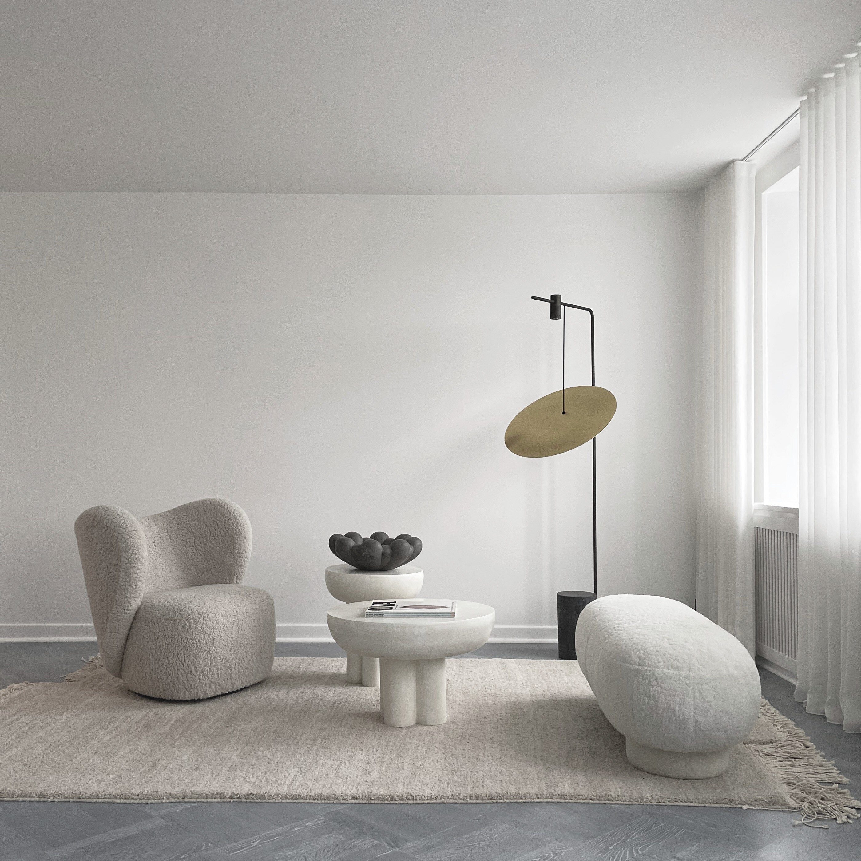 101 Copenhagen - Crown Table, Tall - Bone White - Coffee Table