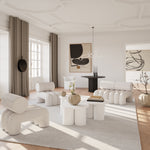 101 Copenhagen - Big Foot Table, Low - Bone White - Coffee Table