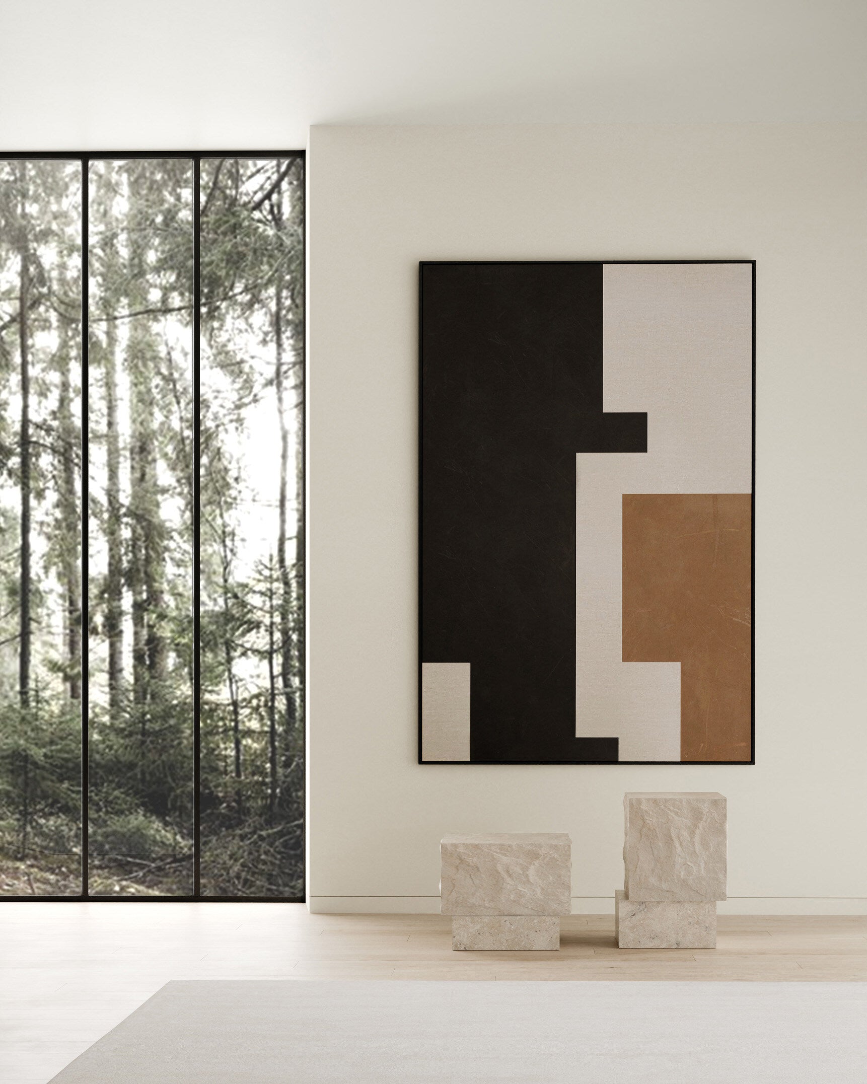 101 Copenhagen - Temple Coffee Table, Low - Limestone - Coffee Table