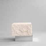 101 Copenhagen - Temple Coffee Table, Low - Chrome / Limestone - Coffee Table