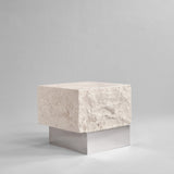 101 Copenhagen - Temple Coffee Table, Low - Chrome / Limestone - Coffee Table