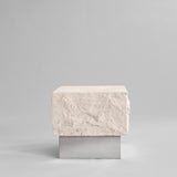 101 Copenhagen - Temple Coffee Table, Low - Chrome / Limestone - Coffee Table