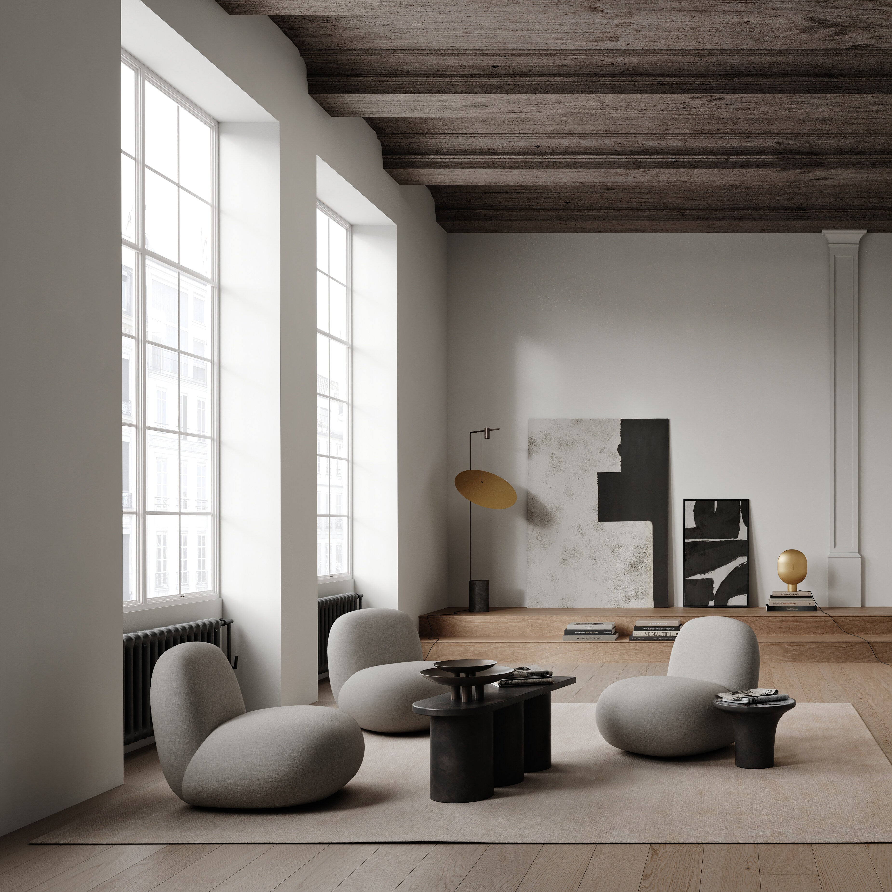 101 Copenhagen - Toe Chair, Flat - Taupe - Lounge Chair