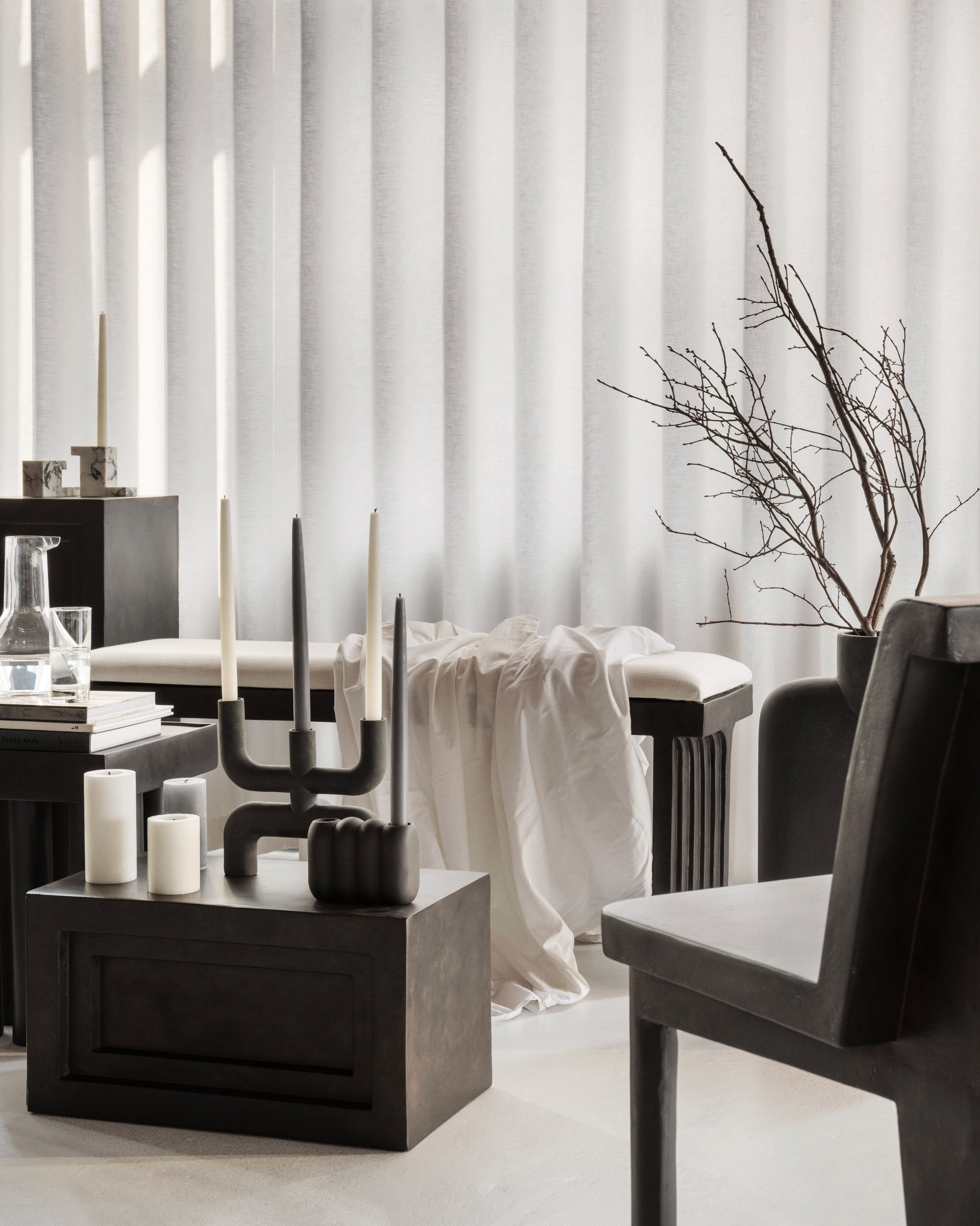 101 Copenhagen - Brutus Slim Dining Chair - Coffee - Dining Chair