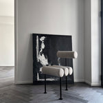 101 Copenhagen - Hiro Dining Chair, Black Frame - Sand (8047-2) - Dining Chair