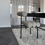 101 Copenhagen - Hiro Dining Chair, Black Frame - Sand (8047-2) - Dining Chair