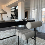 101 Copenhagen - Hiro Dining Chair, Black Frame - Sand (8047-2) - Dining Chair