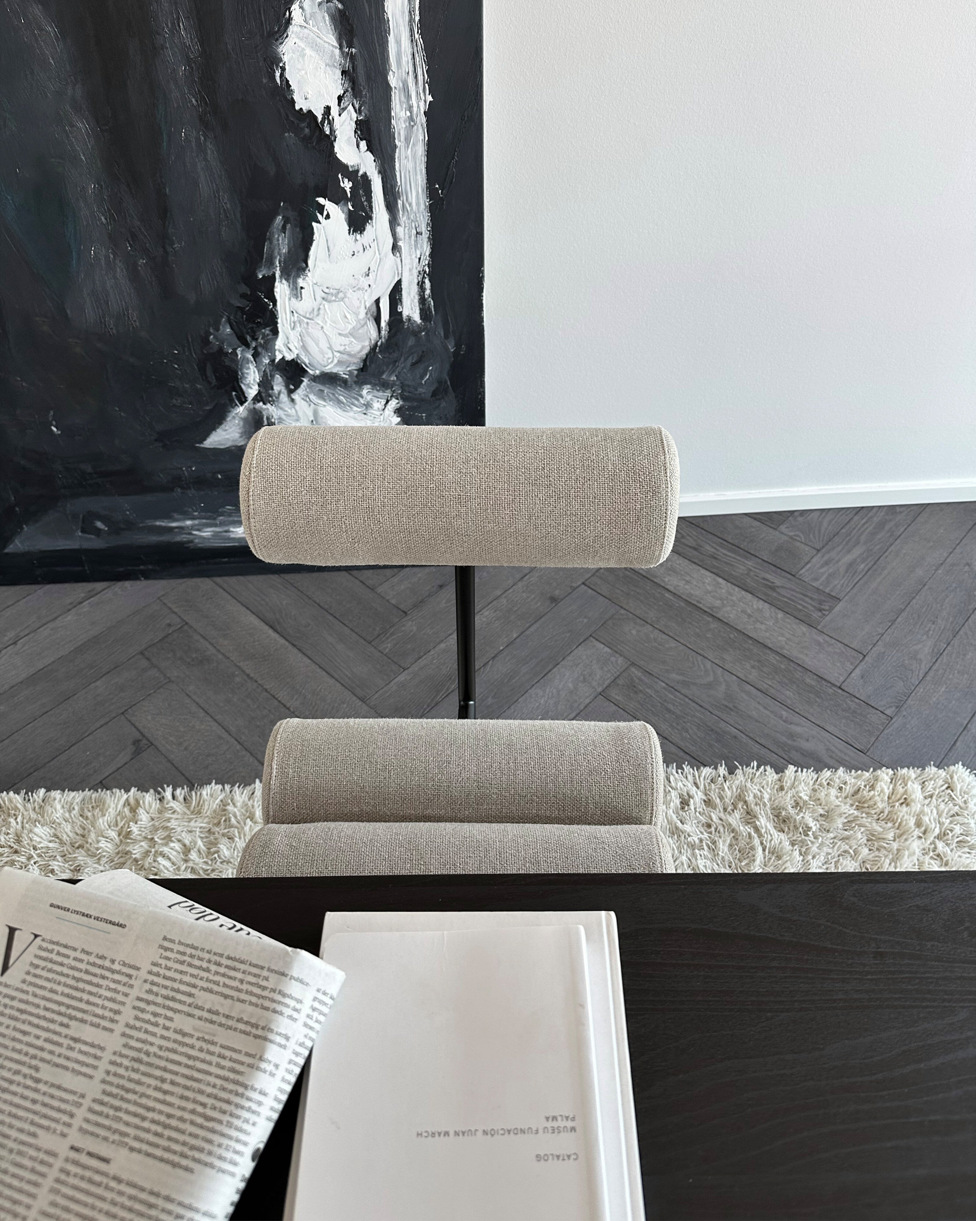 101 Copenhagen - Hiro Dining Chair, Black Frame - Sand (8047-2) - Dining Chair