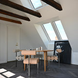 101 Copenhagen - Hiro Dining Chair, Stainless Steel - Nubuck - Dining Chair