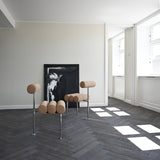 101 Copenhagen - Hiro Dining Chair, Stainless Steel - Nubuck - Dining Chair