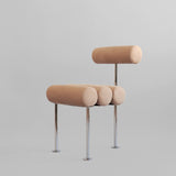 101 Copenhagen - Hiro Dining Chair, Stainless Steel - Nubuck - Dining Chair