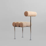 101 Copenhagen - Hiro Dining Chair, Stainless Steel - Nubuck - Dining Chair