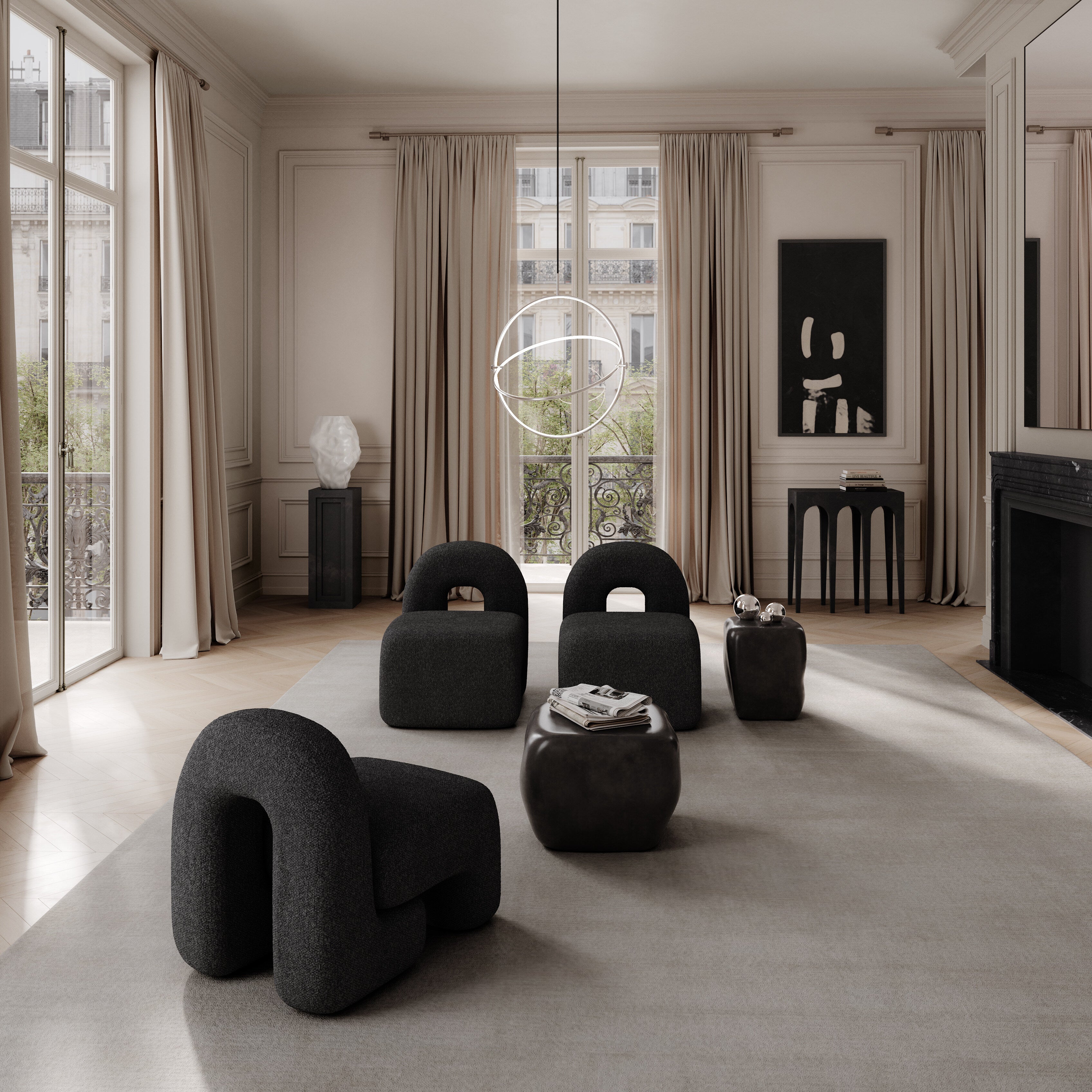 101 Copenhagen - Ishi Coffee Table, Mini - High Glaze Coffee - Coffee Table